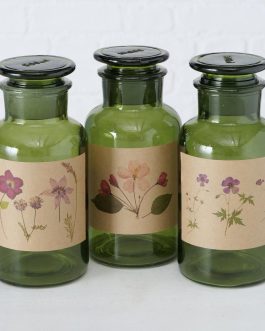 צנצנת זכוכית רטרו דגם BOTANICA גודל M